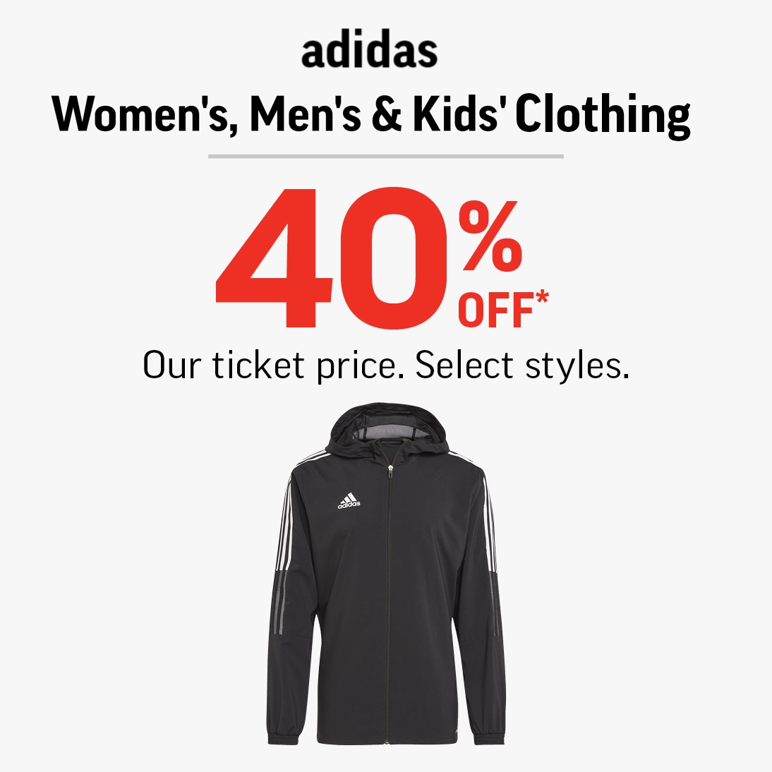 40 off clearance at adidas